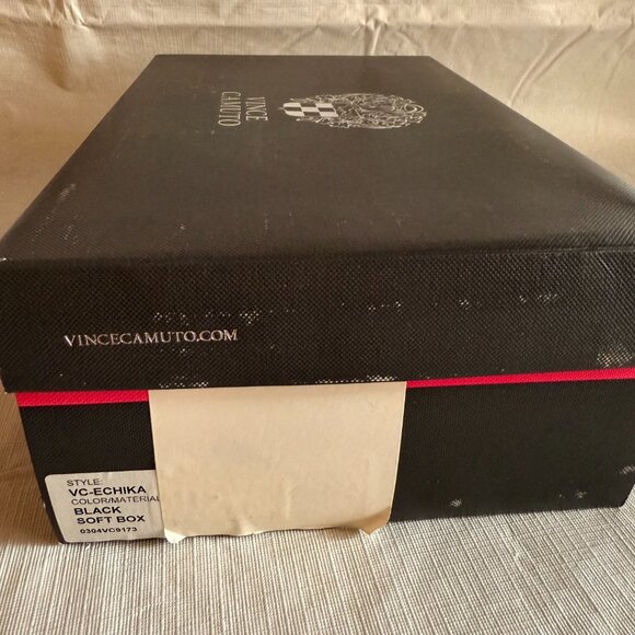 Vince Camuto Echika Black Italian Patent Leather Platform Block Heel Loafer Size - Picture 11 of 11